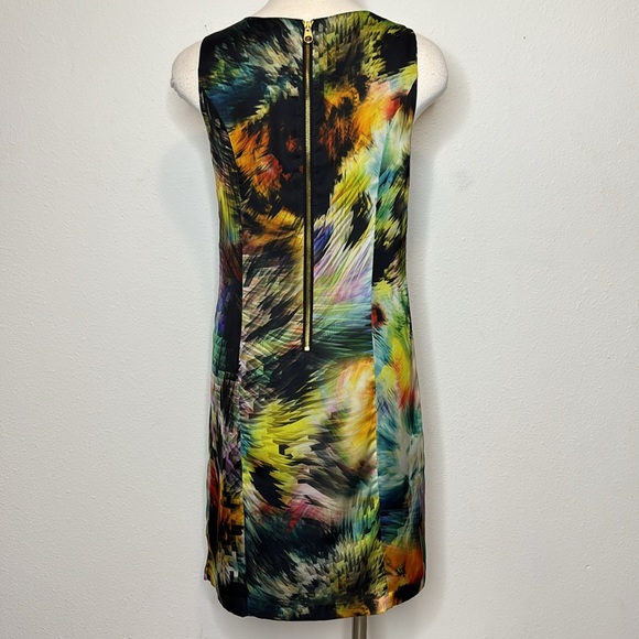 Ted Baker size 1 colorful Abstract Midi sheath Dress - Picture 7 of 12
